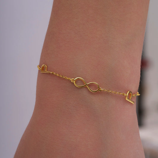 Infinity Two-Initial Bracelet