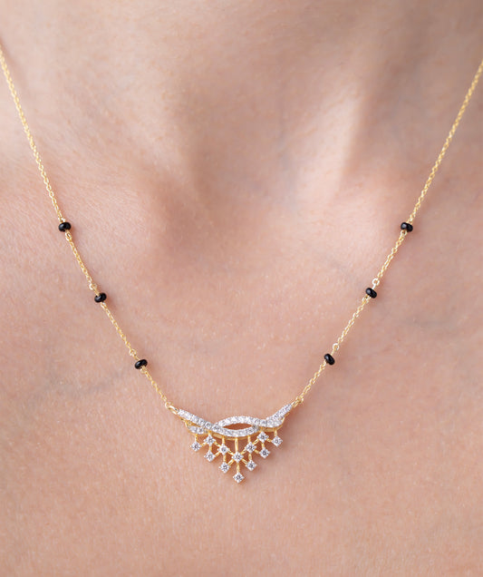 Ethereal Snowflake Mangalsutra