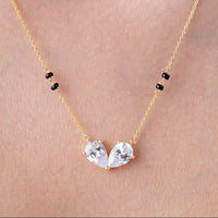 Twin Pear Heart Mangalsutra