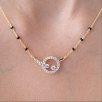 Pave Circle Mangalsutra Necklace