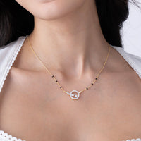 Pave Circle Mangalsutra Necklace