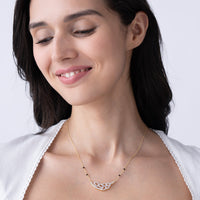 Intertwined Leaf Moissanite Mangalsutra Necklace