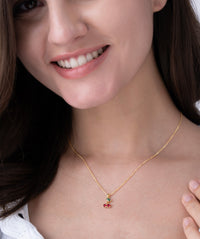 Sweet Cherry Crystal Necklace