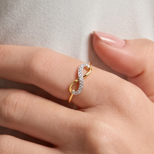Diamond Encrusted Infinity Ring