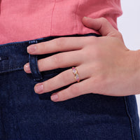 Pink Petal Twist Ring