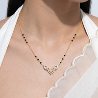 Elegant Leaf Wing Modern Mangalsutra