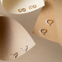 Infinity Pave Stud Earrings