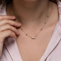 Crossed Bar Criss Cross Mangalsutra