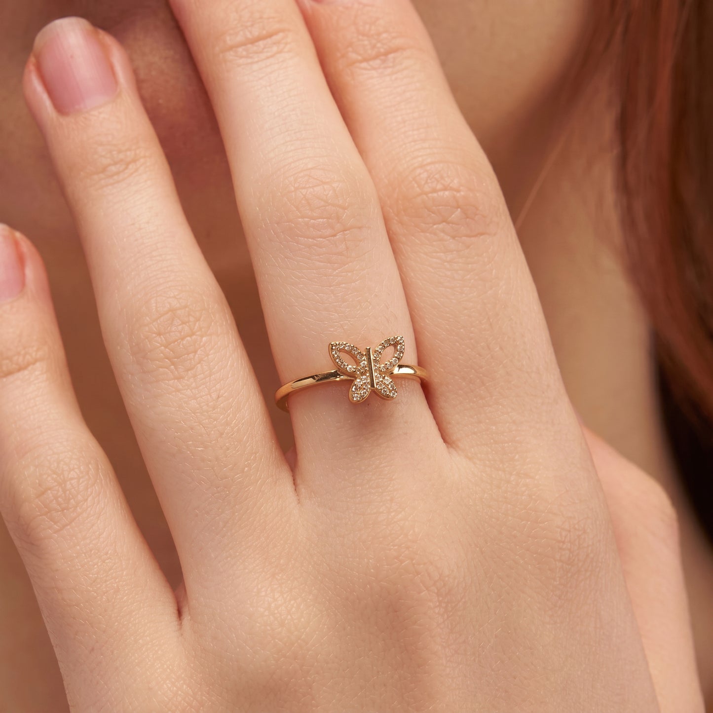 Pave Butterfly Ring
