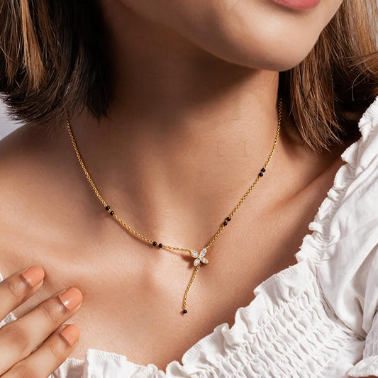 Butterfly Tassel Drop Mangalsutra