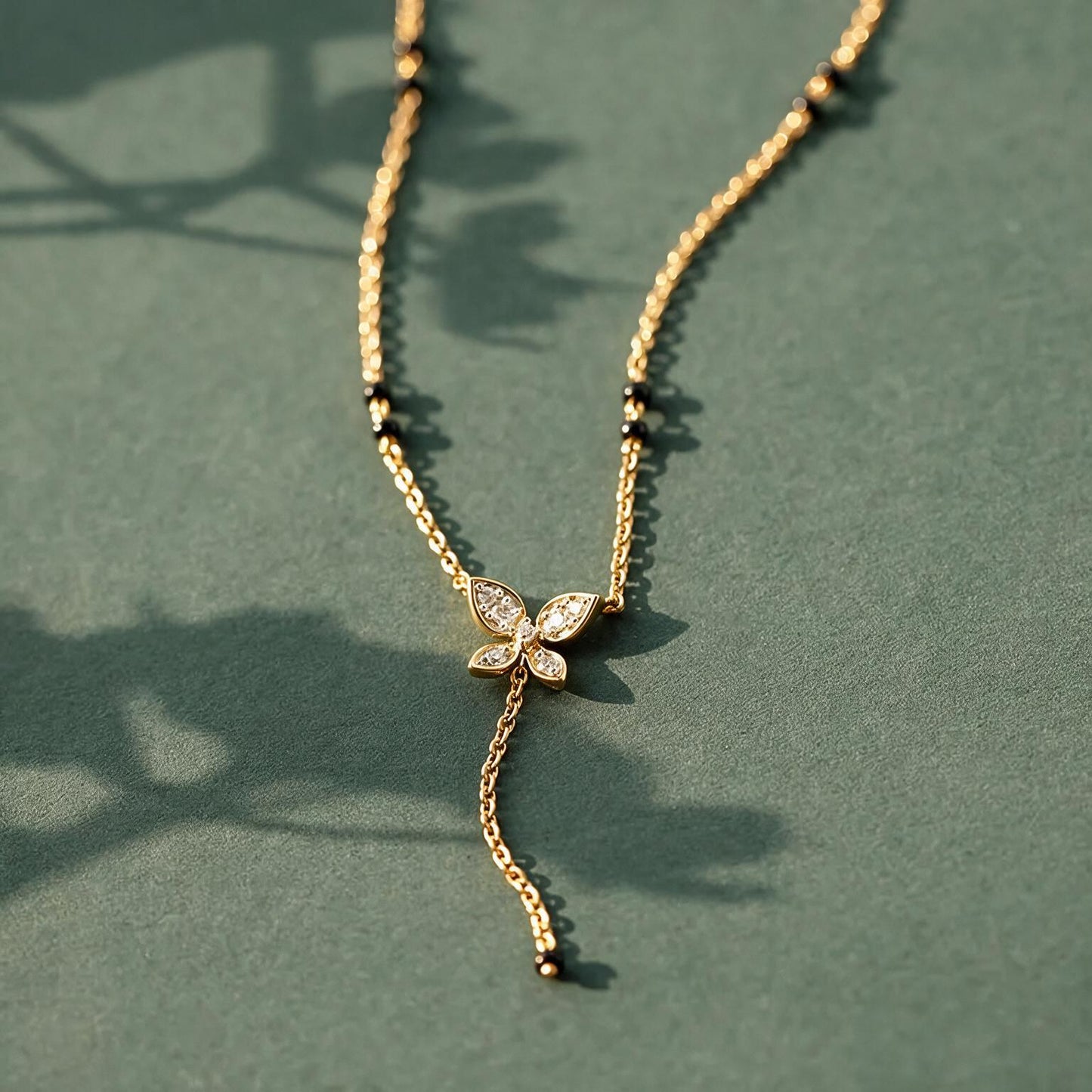 Butterfly Tassel Drop Mangalsutra