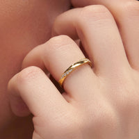 Twisted Pave Band Ring