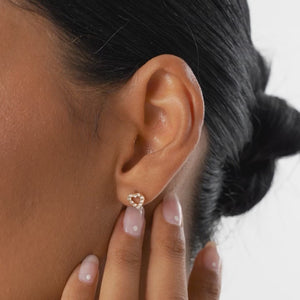 Sparkling Heart Stud Earring