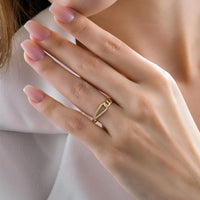 Curb Chain Pave Loop Ring