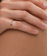 Dainty Bezel Round Solitaire Ring
