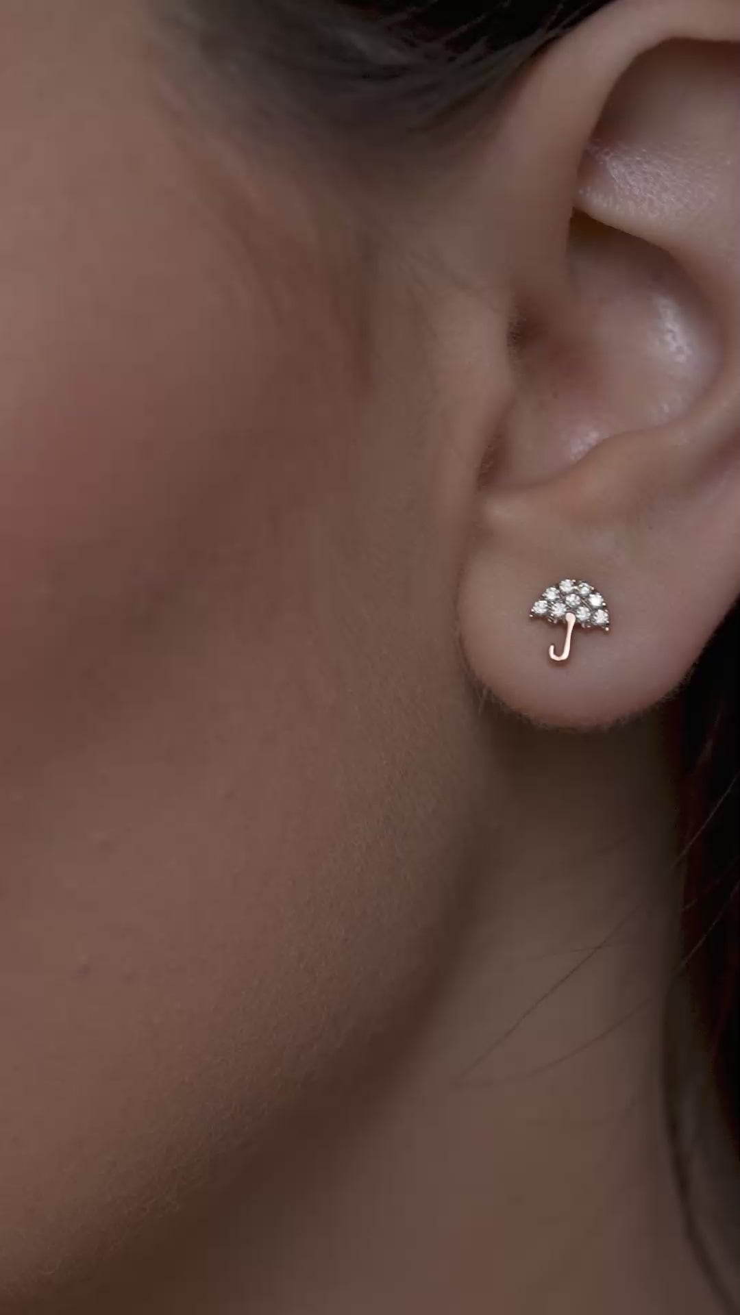 Umbrella Style Stud Earring