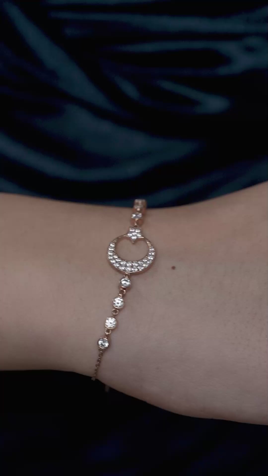 Moon and Starry Charm Bracelet