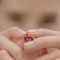 Marquise Lotus Stud Earrings