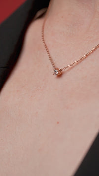 Tiny Solitaire Pendant Necklace