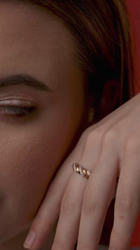 Croissant Twist Dome Ring