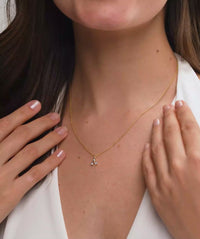Triple Square Cluster Pendant Necklace