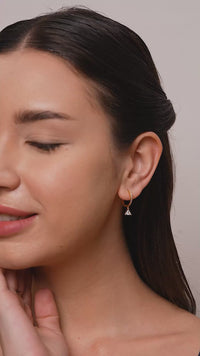 Triangle Drop Huggie Hoops