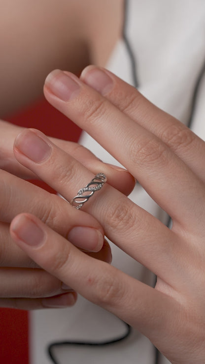 Delicate Braided Knot Ring