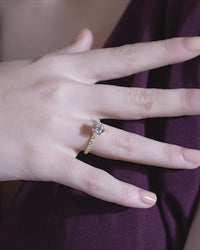 Classic Round Solitaire Pavé Ring