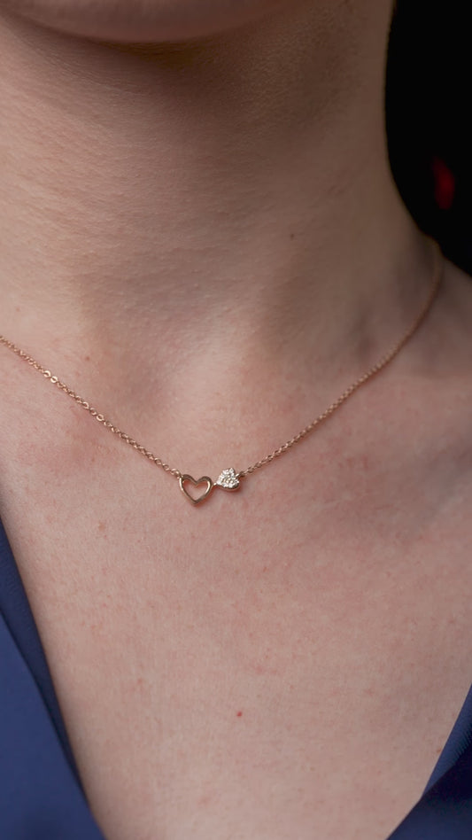 Timeless Heart Charm Necklace & Earrings Set