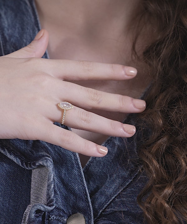 Halo Marquise Diamond Ring
