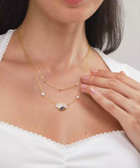 Layered Evil Eye Necklace