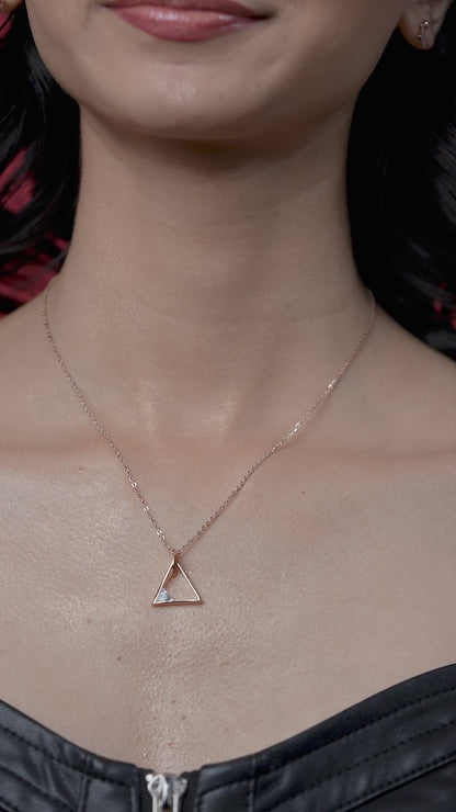 Triangle Diamond Stylish Geometric Pendant