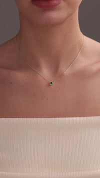 Bezel Solitaire Pendant Necklace