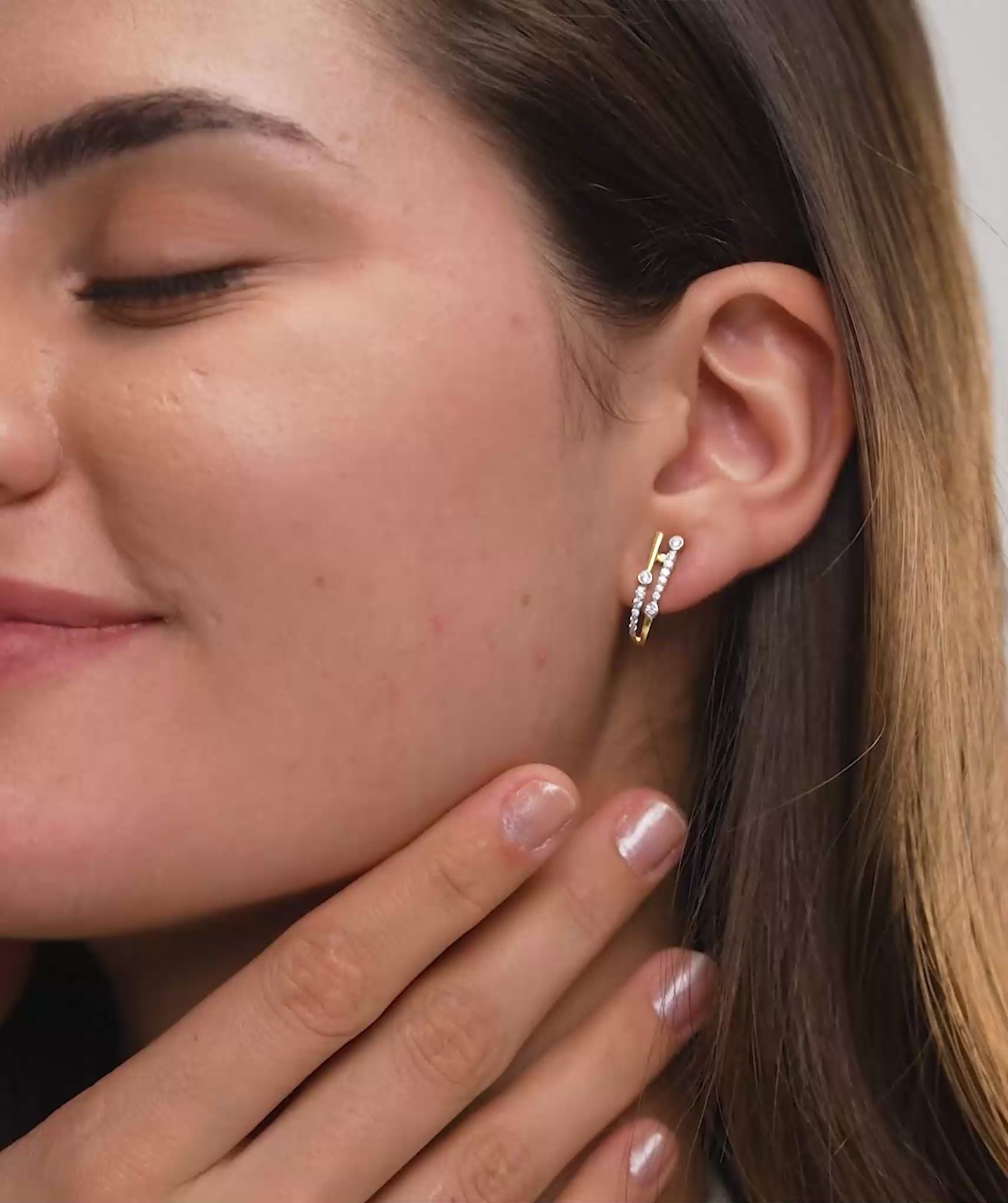Radiant Beam Hoop Earrings