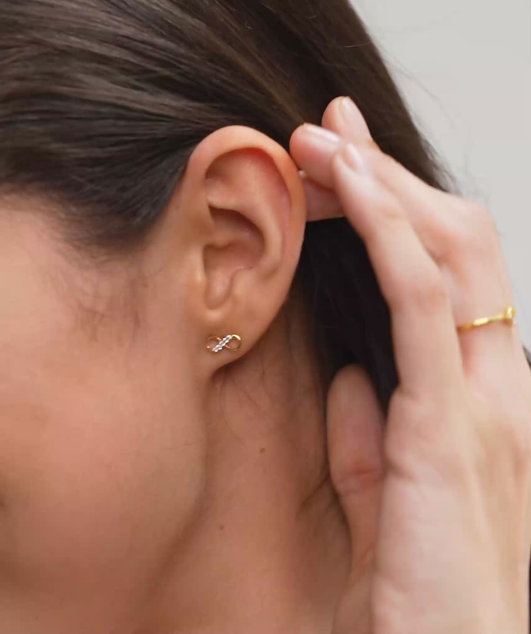 Infinity Loop Diamond Earrings