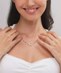 Pave Circle Mangalsutra Necklace