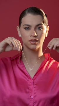 Cursive Pave Name Necklace