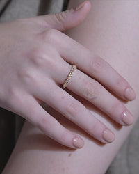Alternating Marquise and Round Half Eternity Ring