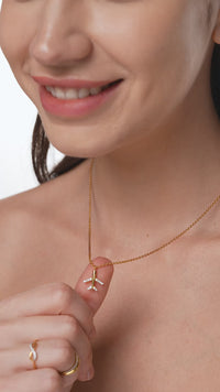 Tiny Aeroplane Charm Necklace