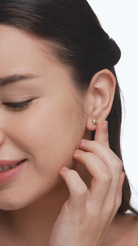 Pave Ladybug Stud Earrings