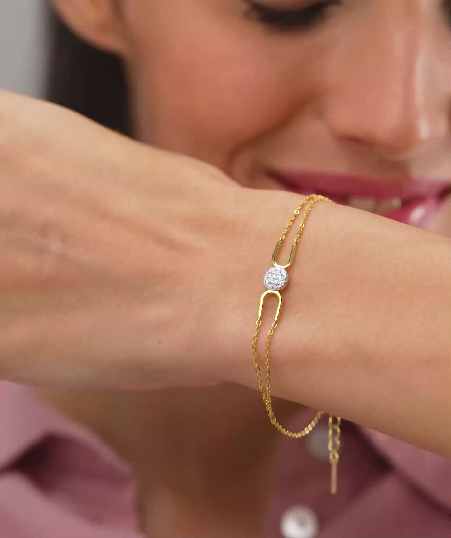 Twin Chain Diamond Bracelet