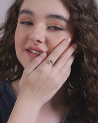 Emerald Cut Pear Accent Ring