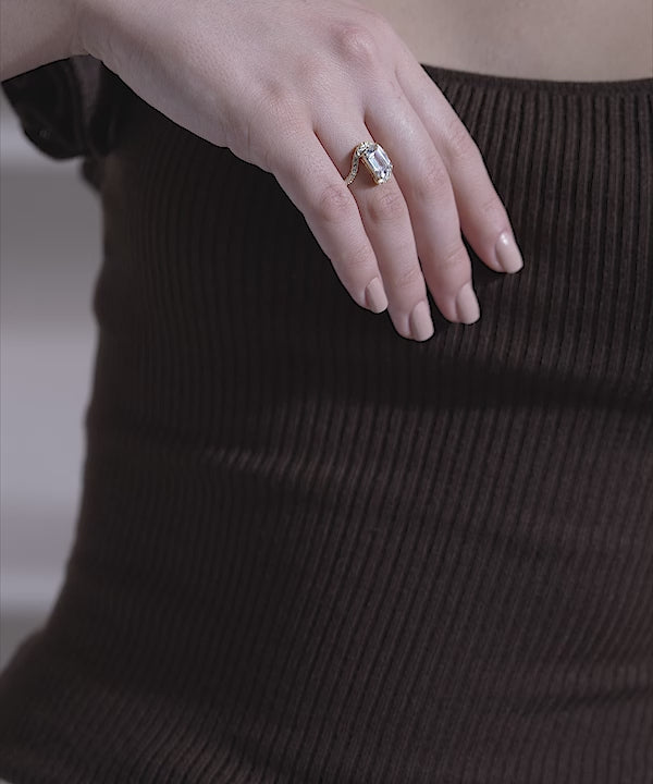 Radiant Flow Diamond Ring