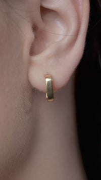 Squared Polished J-Hoops