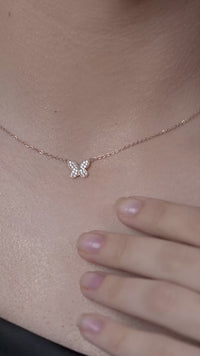 Pave Butterfly Necklace