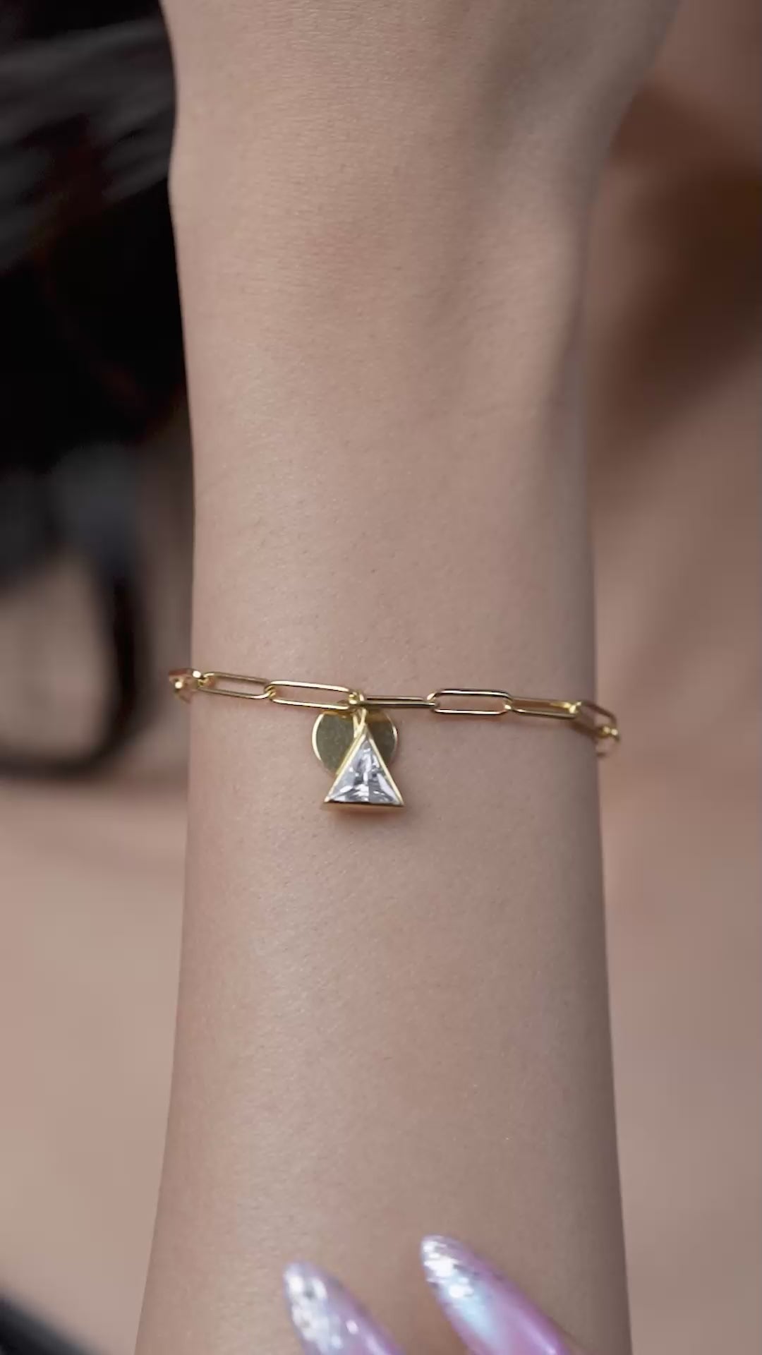 Geometric Paper Clip Chain Bracelet