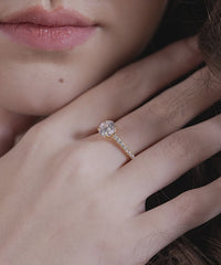 Round Solitaire Eternity Pavé Ring