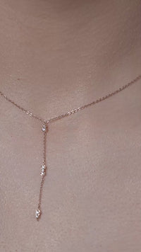 Lariat Triple Drop Necklace