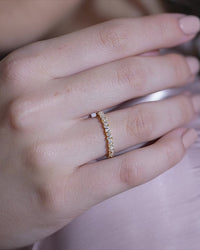 Marquise and Round Full Eternity Band
