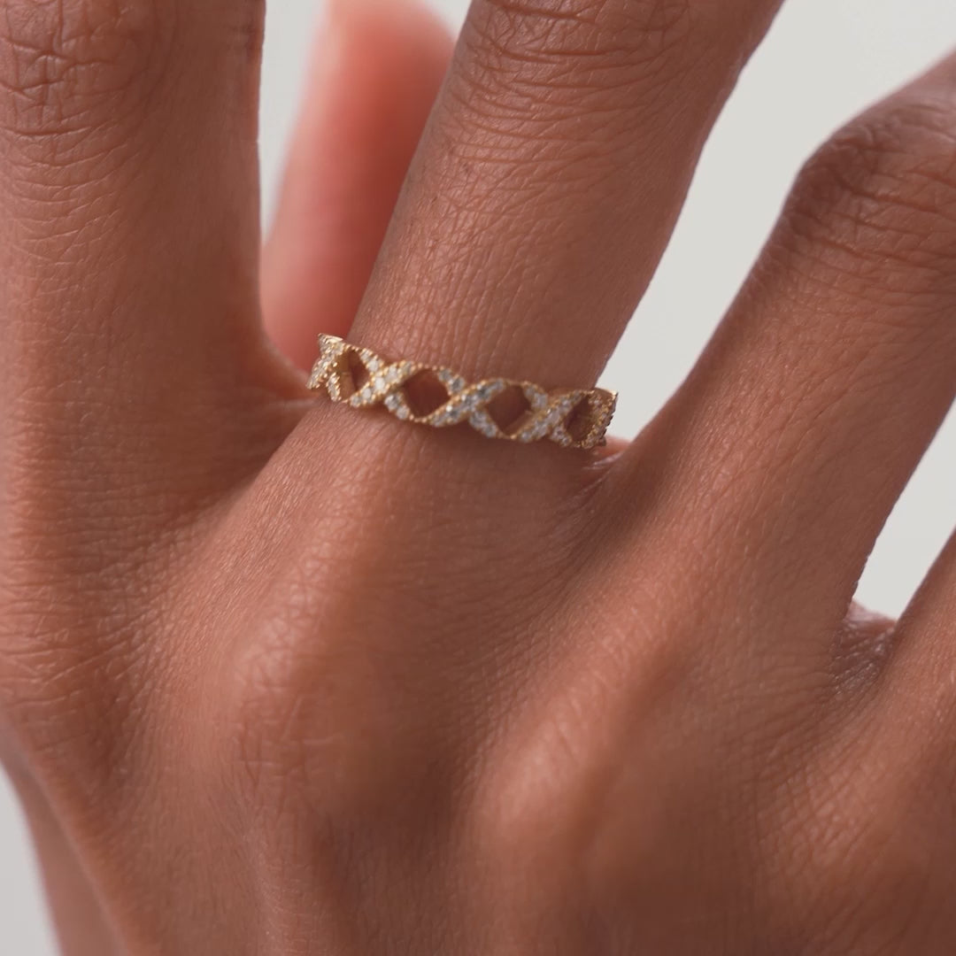 Diamond Woven Eternity Ring